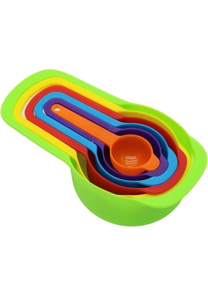 6pcs Plastik Rengarenk Ölçü Kaşık Set (5047)