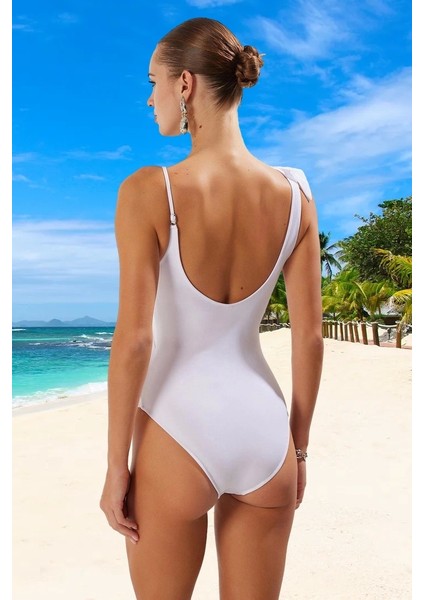 Volanlı Tek Omuz Mayo Swimsuit Premium Kalite Deniz Kıyafeti Plaj Mayosu Havuz modelleri