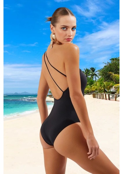 Desenli Tek Omuz Mayo Banyo Kıyafeti Yüzme Mayosu Swimsuit Şık Detaylı Esnek Kumaş fiyatları