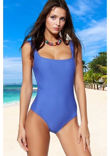 Mayo Şık Detaylı Plaj ve Havuz Için Klora Dayanıklı Ergonomik Kesim Yüzme Kıyafeti