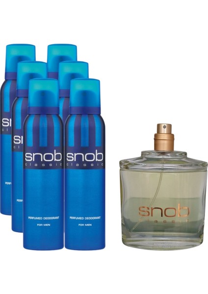 Classic Deodorant 150 ml 6 Adet + 100ML Parfüm (Kutusuz ve Kapaksız)