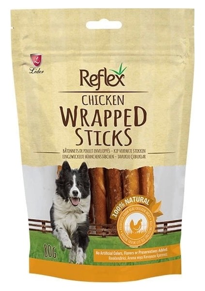 Reflex Wrapped Sticks Tavuklu Köpek Ödül Çubukları 80 Gr.gzpde