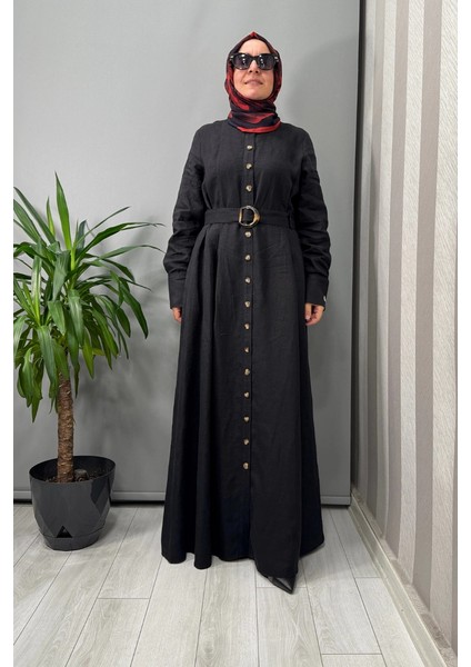 Beli Kemerli Ceket Siyah T25Y-8018