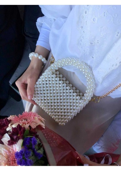 Özel Tasarım Istiridye Model Inci Boncuk Çanta - Inci El Çantası - Inci Boncuk Çanta - El Çantası fiyatları