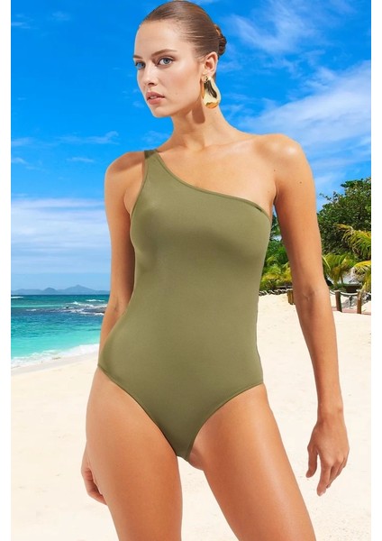 Tek Omuz Mayo Yaz Koleksiyonu Havuz Mayosu Esnek Kumaş Şık Detaylı Su Sporları Için fiyatları