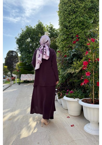 Asimetrik Kesik Cupro Etek Bordo T25Y-2009 modelleri