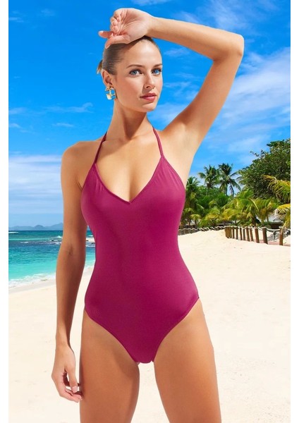 V Yaka Mayo Havuz Mayosu Ergonomik Kesim Banyo Kıyafeti Hızlı Kuruyan Şık Detaylı fiyatları