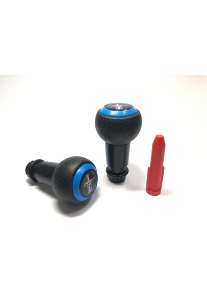 Unıversal Vites Topuzu - BEY106-CN-SIYAH Gövde Kırmızı Kapak Mustang