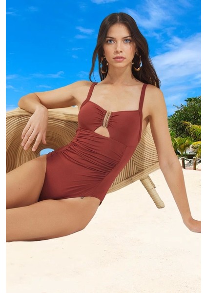 Drape Mayo Hızlı Kuruyan Esnek Kumaş Özel Tasarım Yüzme Mayosu Şık Detaylı