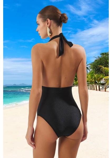 Drape V Yaka Mayo Yaz Koleksiyonu Yüzme Kıyafeti Ergonomik Kesim Esnek Kumaş Banyo modelleri