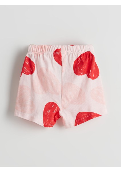 Yeni Sezon Kalp Baskili Kiz Bebek Sortlu Pijama Takim - S5EA55Z1