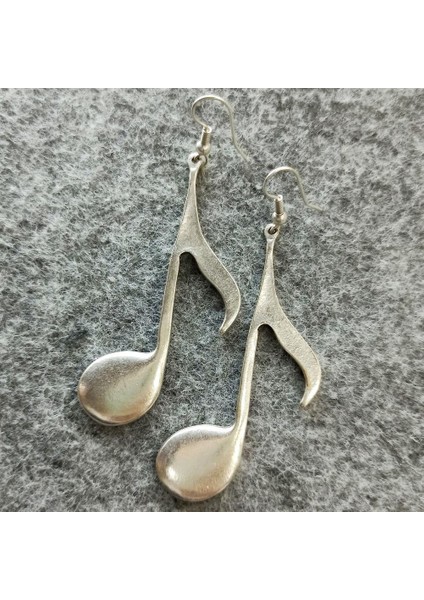 Nota Şekilli Kadın Küpe Çift Adet Gümüş Kaplama El Yapımı Küpe fiyatları