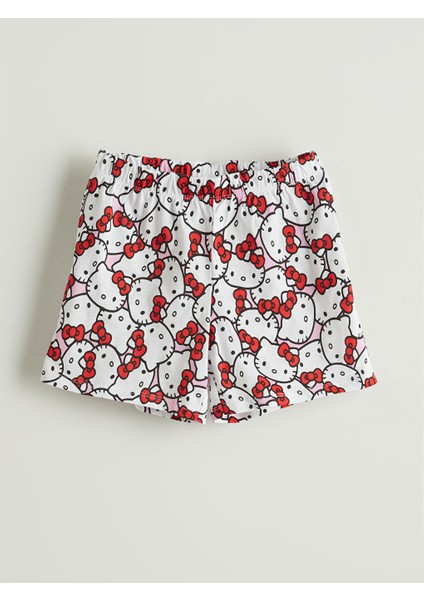 Yeni Sezon Bisiklet Yaka Hello Kitty Baskili Kiz Cocuk Sortlu Pijama Takimi - S5O449Z4 fırsatları