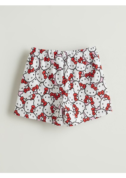 Yeni Sezon Bisiklet Yaka Hello Kitty Baskili Kiz Cocuk Sortlu Pijama Takimi - S5O449Z4 indirimleri