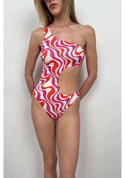 Tek Omuz Desenli Mayokini modelleri