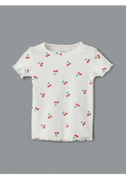 Yeni Sezon Kiraz Baskili Kiz Bebek Sortlu Pijama Takim - S5EA61Z1