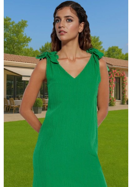 Yazlık Mini Dokuma Bağlamalı Elbise Rahat Kalıp Polyester Plaj Premium Kalite Mükemmel Uyum modelleri