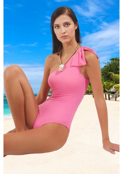 Tek Omuz Mayo Plaj ve Havuz Için Banyo Kıyafeti Klora Dayanıklı Esnek Kumaş Şık Detaylı fiyatları