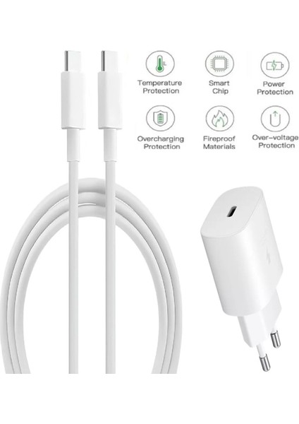 Samsung Galaxy M56 5g Uyumlu Type-C Ultra Hızlı Şarj Seti 22.5W 3.0 Amper (Şarj Adaptörü ve Kablo) fırsatları