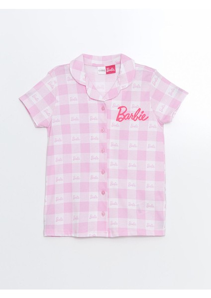Yeni Sezon Gomlek Yaka Barbie Baskili Kiz Cocuk Sortlu Pijama Takimi - S56943Z4 fiyatları