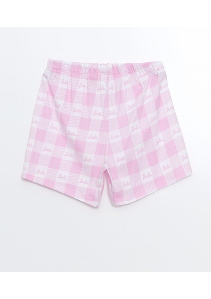 Yeni Sezon Gomlek Yaka Barbie Baskili Kiz Cocuk Sortlu Pijama Takimi - S56943Z4 fırsatları