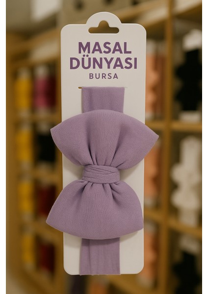 Büyük Fiyonklu Kız Bebek / Çocuk Saç Bandı Lila fiyatları