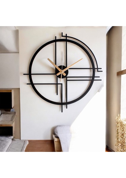 50 cm Siyah Ahşap Duvar Saati – Sessiz Quartz Mekanizma fiyatları
