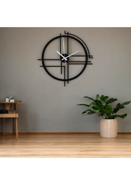 50 cm Siyah Ahşap Duvar Saati – Sessiz Quartz Mekanizma fiyatları