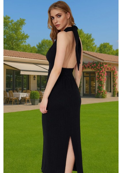 Maxi Keten Karışımlı Sırt Dekolteli Plaj Elbisesi Yazlık Şık Tasarım Rahat ve Şık Yüksek Kalite modelleri