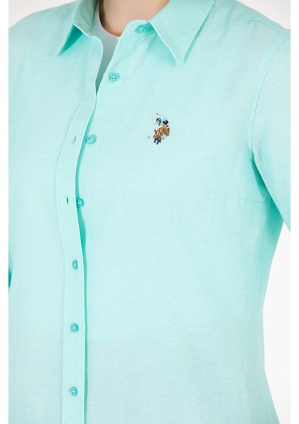 Kadın Mint Gömlek Basic 50262888-VR090