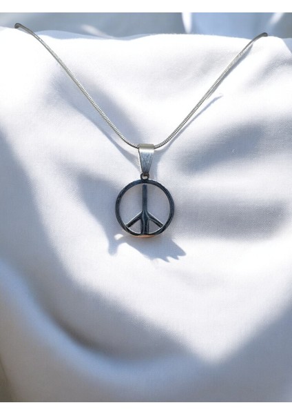 Unisex Peace Işaretli Kolye – Barış ve Özgürlüğün Sembolü Şık Takı fiyatları