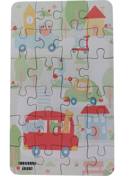 6 Adet 24 Parça 12,5 x 21 cm Eğitici ve Öğretici Ahşap Çocuk Puzzle & Yapboz Oyuncak Çerçevesiz indirimleri