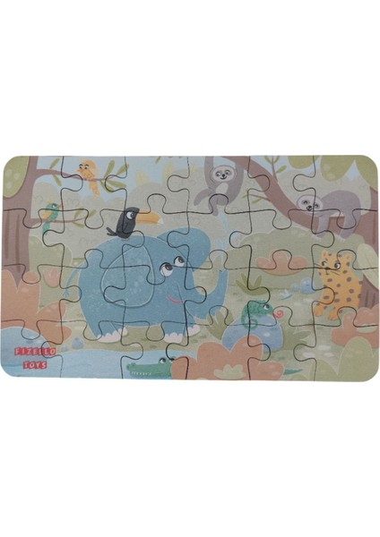 6 Adet 24 Parça 12,5 x 21 cm Eğitici ve Öğretici Ahşap Çocuk Puzzle & Yapboz Oyuncak Çerçevesiz