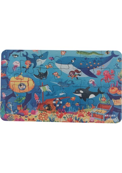6 Adet 24 Parça 12,5 x 21 cm Eğitici ve Öğretici Ahşap Çocuk Puzzle & Yapboz Oyuncak Çerçevesiz