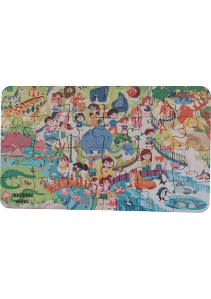 6 Adet 24 Parça 12,5 x 21 cm Eğitici ve Öğretici Ahşap Çocuk Puzzle & Yapboz Oyuncak Çerçevesiz
