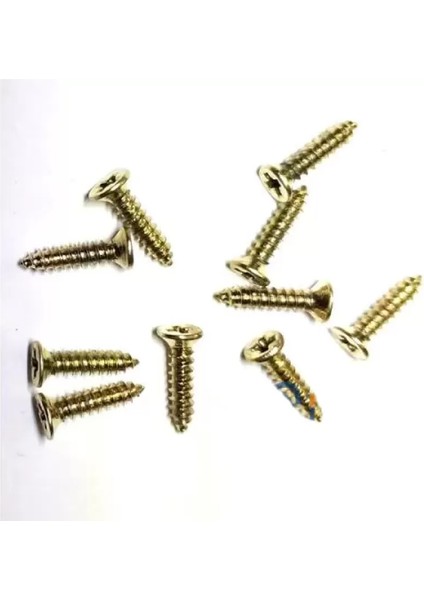 Klips, Menteşe, Ayak, Ağaç, Sunta Vidası 2,2x9,5mm - Sarı 100 Adet