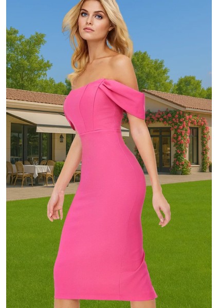 Leopar Desenli Midi Boy Bodycon Abiye Elbise Polyester Karışımlı Yazlık Yüksek Kalite Seçkin Malzeme fırsatları