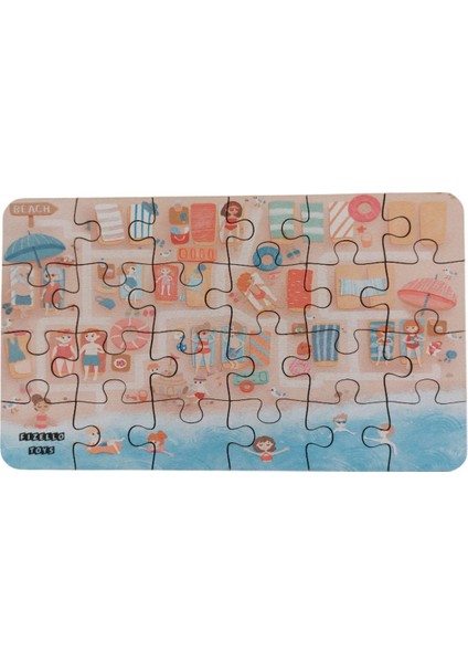 Beach Day - Plaj Günü / Small Puzzle 3-7 Yaş 24 Parça