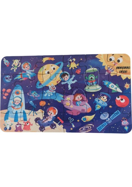 6 Adet 24 Parça 12,5 x 21 cm Eğitici ve Öğretici Ahşap Çocuk Puzzle & Yapboz Oyuncak Çerçevesiz