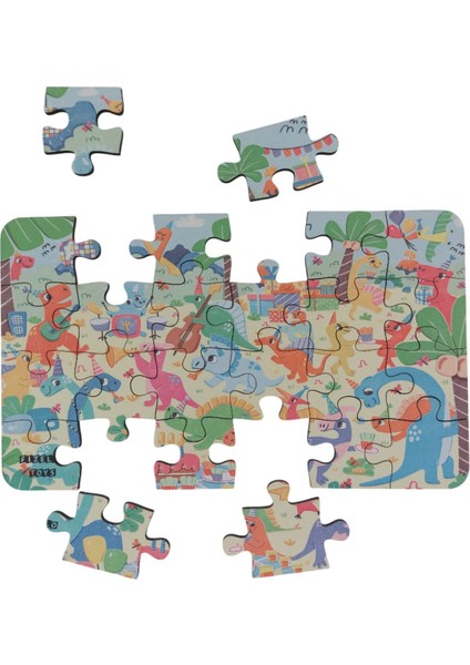 Dinosaurs Party - Dinozor Partisi / Small Puzzle 3-7 Yaş 24 Parça fiyatları