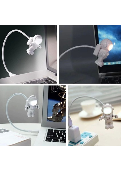 USB Astronot Gece Lambası, Masa Lambası, Kitap Okuma Lambası Işığı