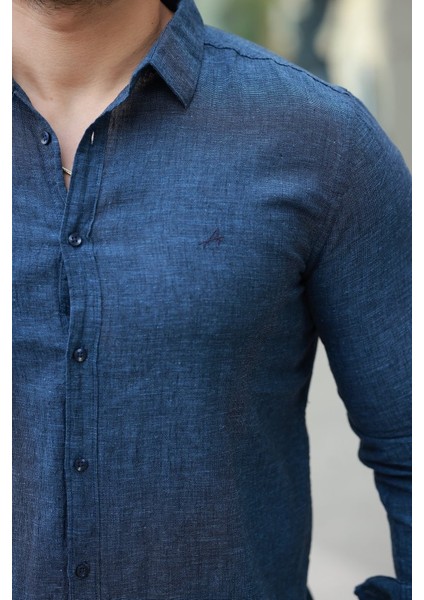 Erkek Pamuklu Keten Gömlek modelleri