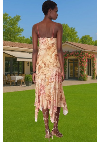 A Kesim Çiçek Desenli Midi Tül Elbise Yazlık Rahat Şık Premium Kalite Zarifane Tasarım modelleri