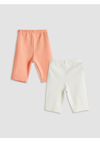 Yeni Sezon Beli Lastikli Basic Kiz Bebek Tayt 2'li - S5J378Z1