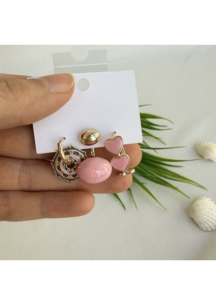 Pembe Tonlarında 3 Lü Küpe fiyatları