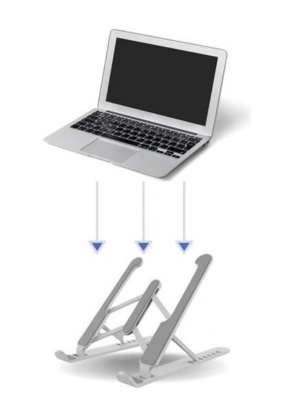 Ayarlanabilir Plastik Dizüstü Destek Tabanı Katlanabilir Taşınabilir Laptop Sehpası Yükselti
