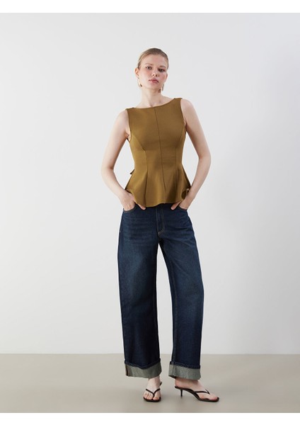 Yeni Sezon Kayik Yaka Peplum Bluz - S5OR45Z8 fiyatları
