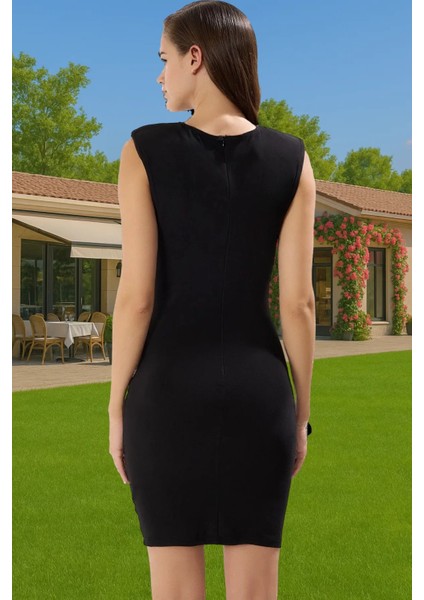Şık Mini Bodycon Abiye Elbise Taş Detaylı Polyester Yazlık Profesyonel Görünüm Premium Kalite modelleri