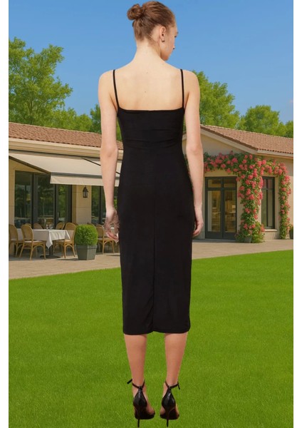 Şık Midi Boy Bodycon Elastan Örme Elbise Günlük ve Özel Günler Için Rahat ve Şık Şık Görünüm modelleri