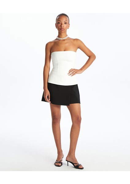 Yeni Sezon Straplez Yaka Peplum Bluz - S5PA96Z8 fiyatları